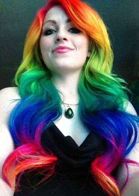 Colorful Rainbow for long thick hair