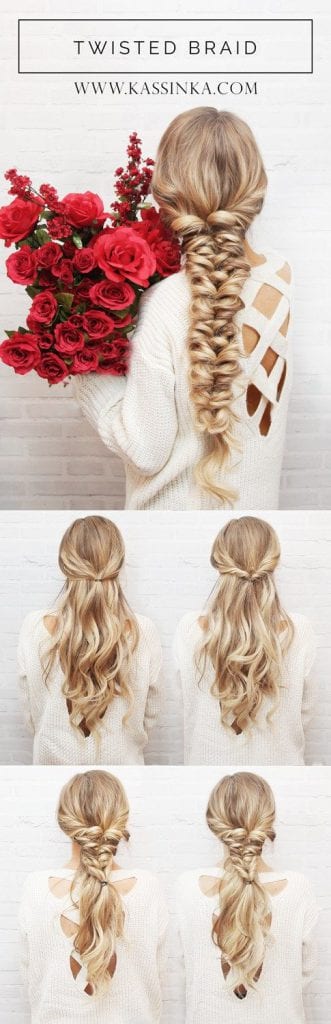 Twisted Braid for long thick hair