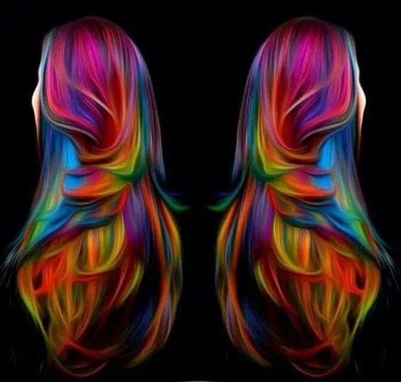 Emotions dying rainbow hair color