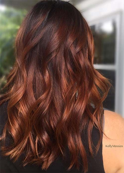 Auburn Hair Color with Highlights