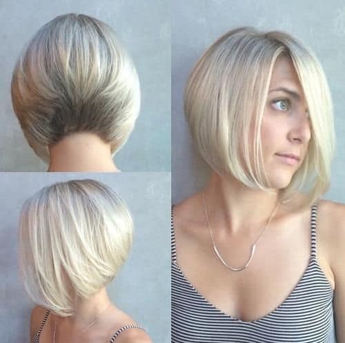 Blonde Stacked Bob Hairstyles