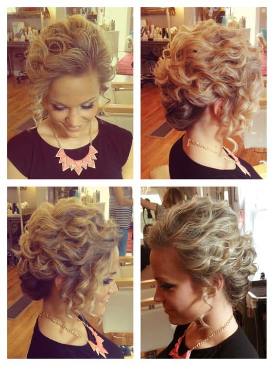 Curly Updos for Short Hair