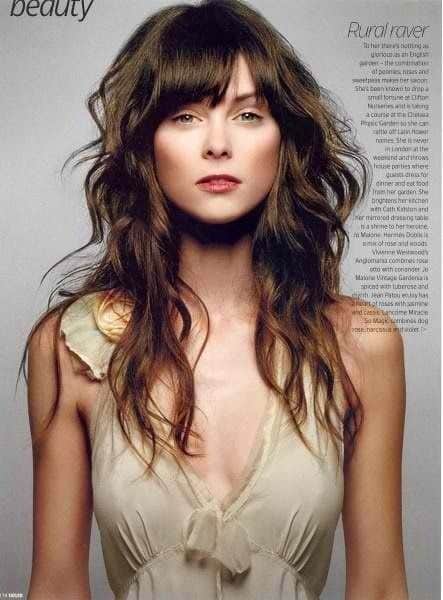 Long Hairstyles with Side Bangs for Round Faces