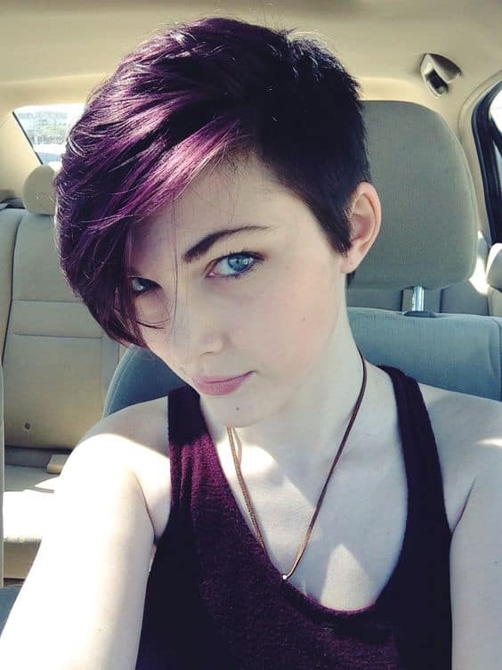 Purple Hair Color for Short Hair