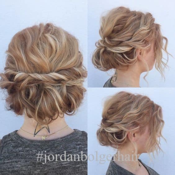 Updos for Short Curly Hair