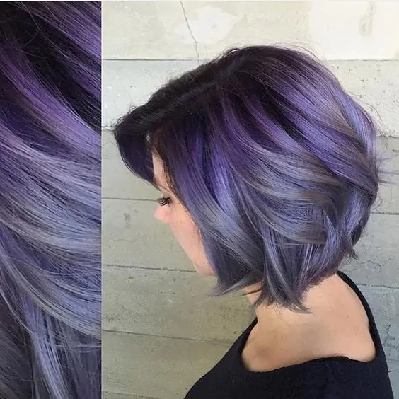Violet Color for Short Hair