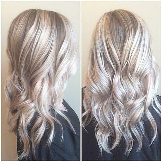 Icy Silver Blonde Hair Color