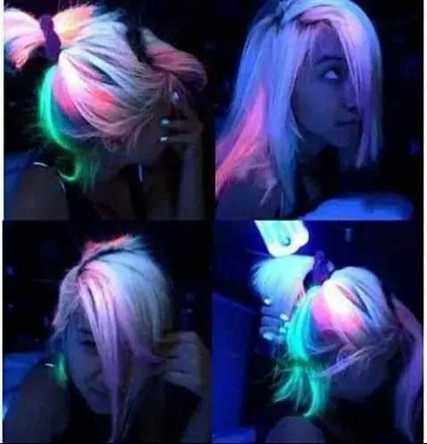 Super cool glow in the dark hair dye