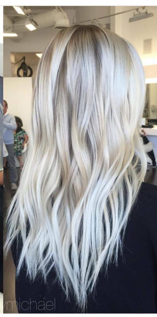  Ice Blonde Hair Color for long hair