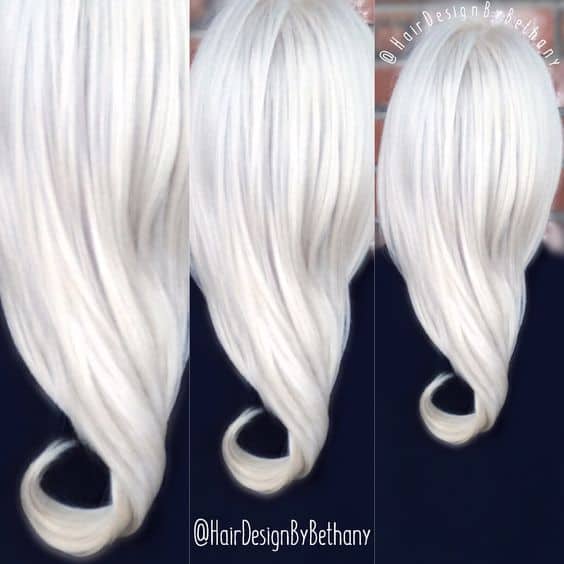 White Icy Blonde Hair Color Elsa Frozen Hair Style