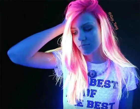 Cute Glow in the dark with Pink Hair Color ideas