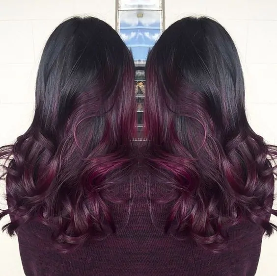 Dark Purple Hair Images