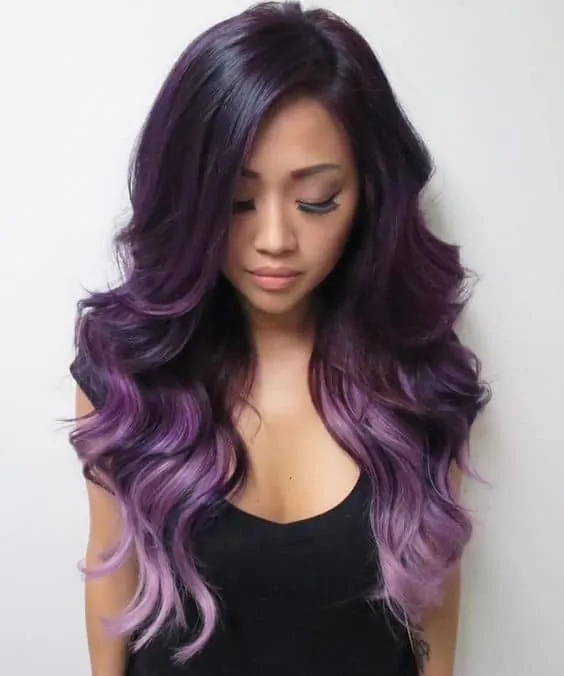 Dark Purple to Light Purple Ombre Hair