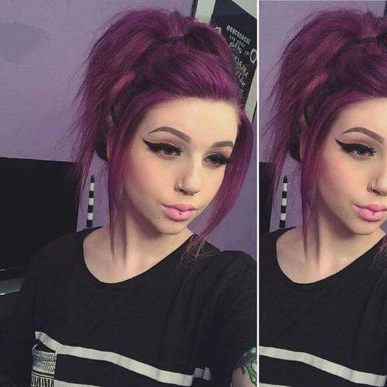 Stylish Dark Purple Hair Color Ideas