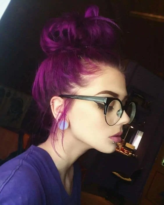 Stylish Purple Hair Color