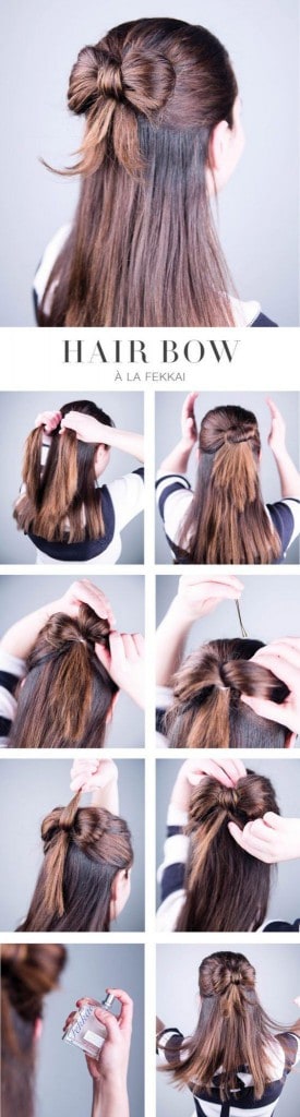 Cute Hair Bow Hairstyle Tutorial