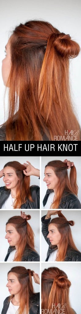 Cute Half Up Hair Knot Hairstyle Tutorial