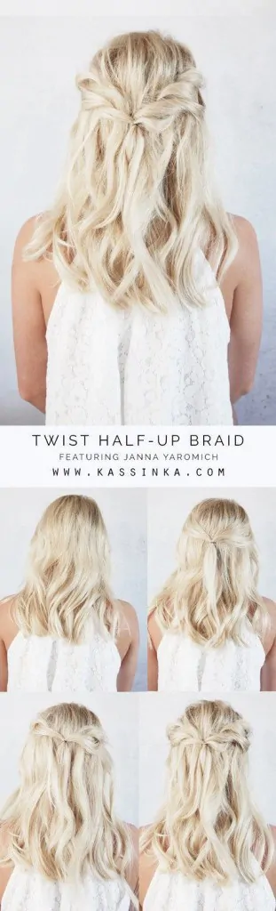 Cute Twist Half Up Hairstyle Tutorial