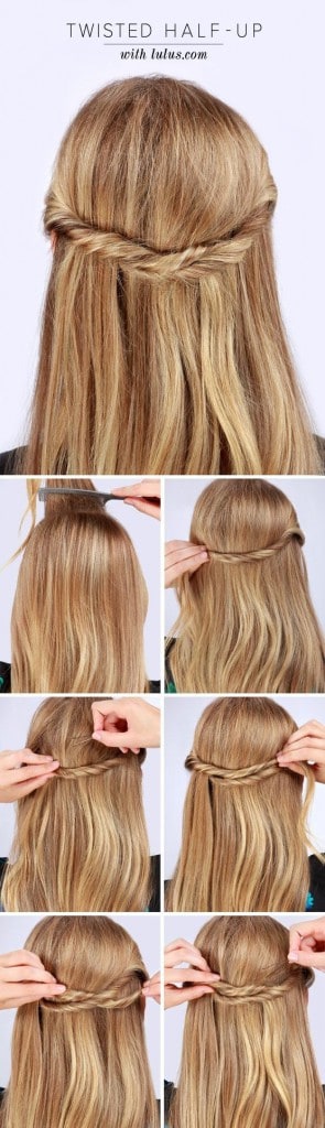 Cute Twisted Half Up Hairstyle Tutorial