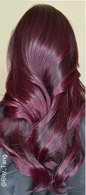 Marsala Burgundy Balayage Hair Color