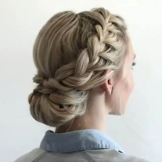 gorgeous double braided updo