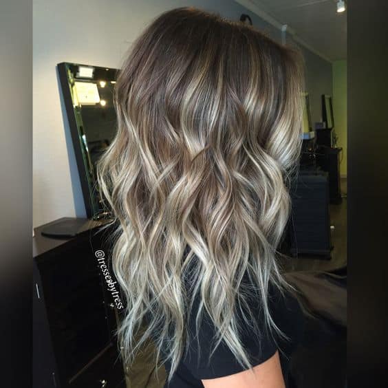 Ash Blonde Balayage Ombre Hair Color