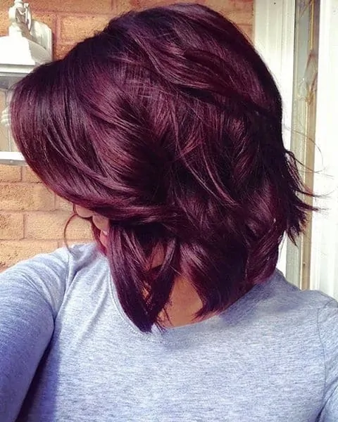 Cute Red Violet Hair Color for Medium Hair Ideas