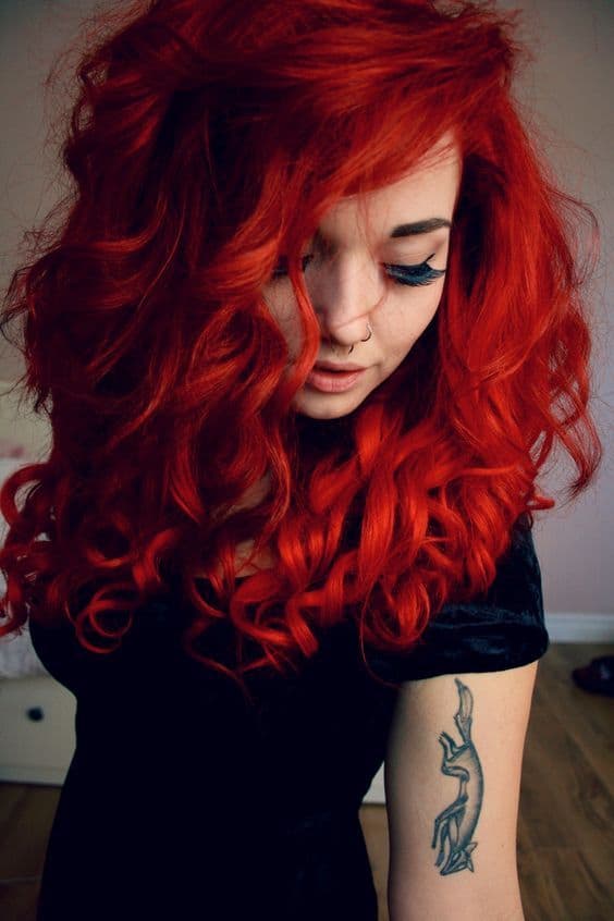 Red Hair Color for Curly Hair