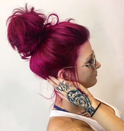 Red Magenta Hair Style Ideas