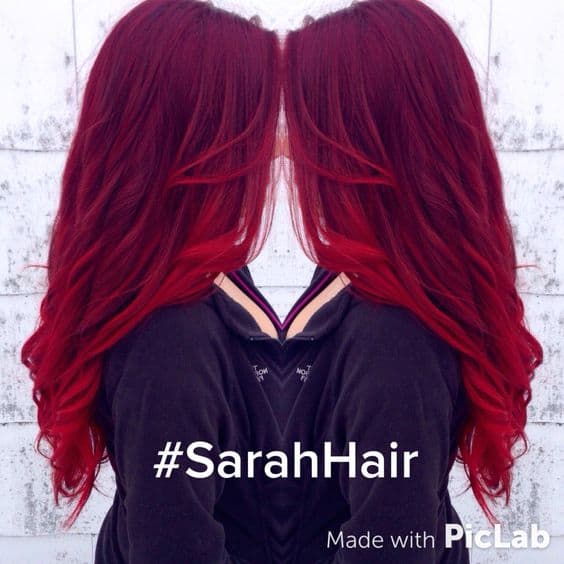 Red Ombre Balayage Mermaid Hair Style Ideas