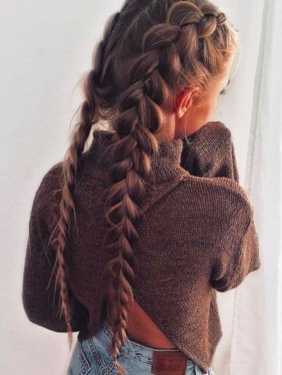 2 Pair French Plait Hairstyle