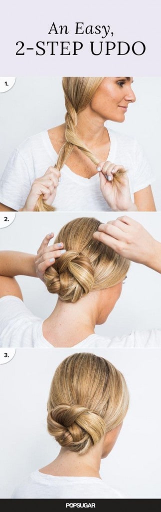 2 Step Easy Updo for Working Woman