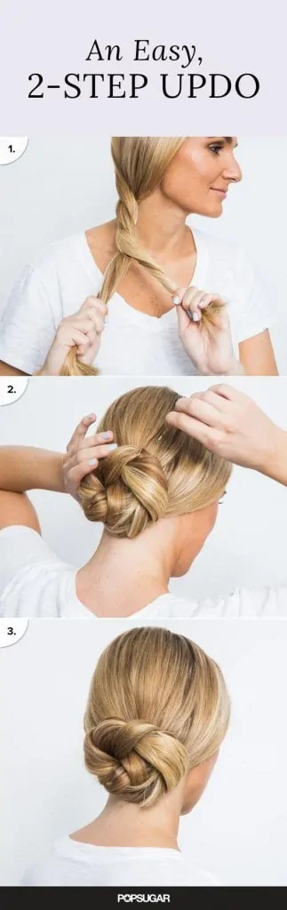 2 Step Easy Updo for Working Woman
