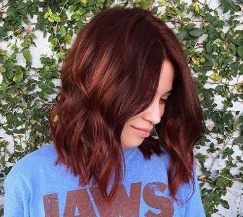 All-over Mahogany Hair Color for Spring & Summer