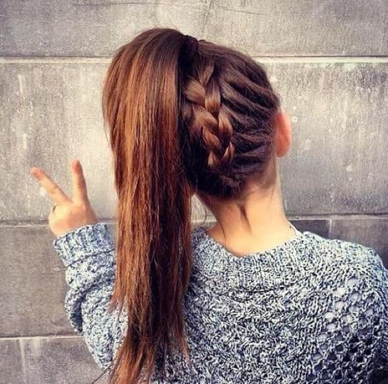 Casual Braid Hairstyle for School Girl
