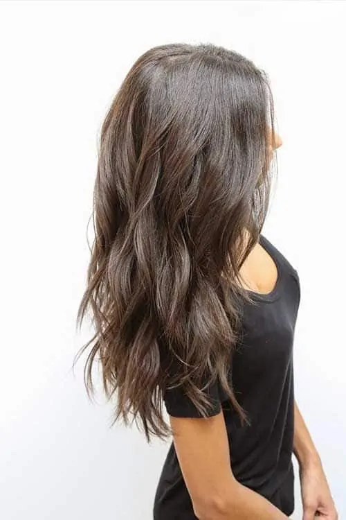 Thick Long Layered Hair with Choppy Cuts