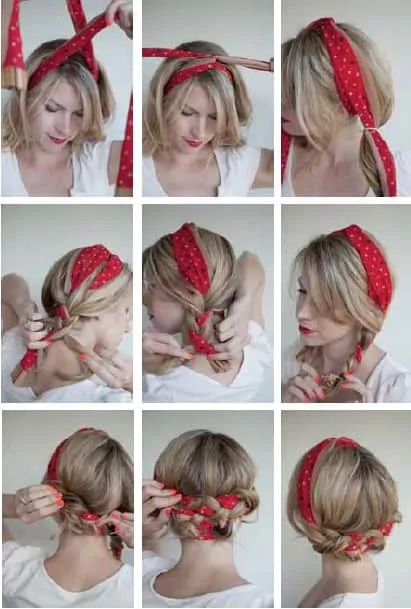 Scarf Hairstyles for Short Hair