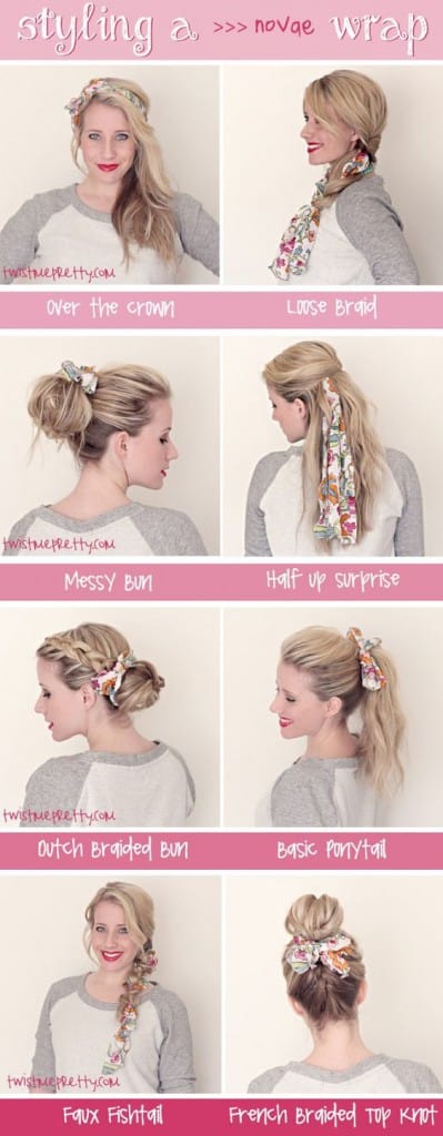 Scarf Hairstyles with braids