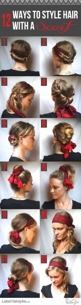 Scarf updo how to