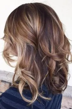 Brown Hair with Balayage Highlights