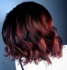 Red Balayage Short Hair