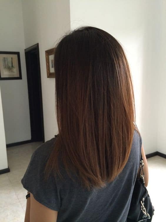 Straight Medium Length Hairstyle for Thin Hair