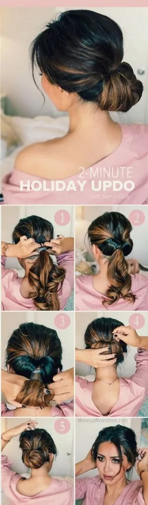 Simple Holiday Up-do Hairstyle Tutorial