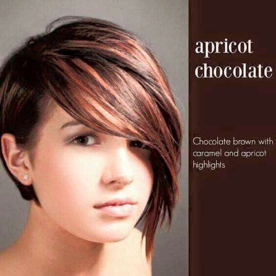 Apricot Chocolate Short Hair Color for Summer