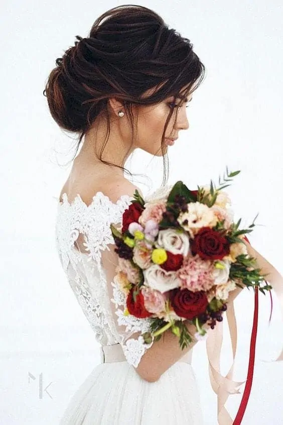 bridal wedding hairstyle for long hair