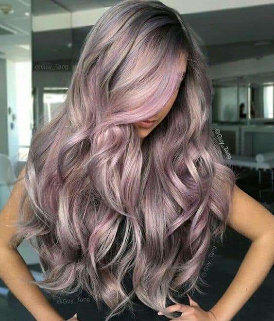 amazing purple grey rainbow hairstyles
