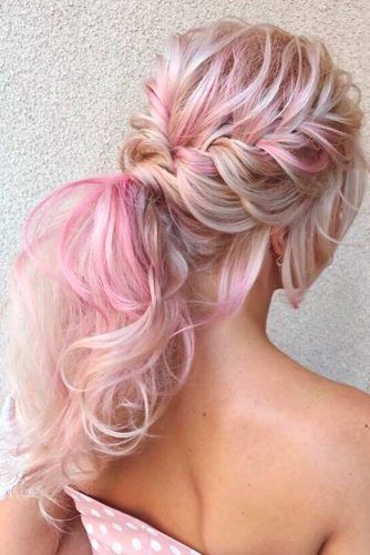 pretty pink rose homecoming hairstyles