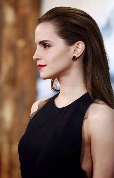 long straight hairstyles for party emma watson