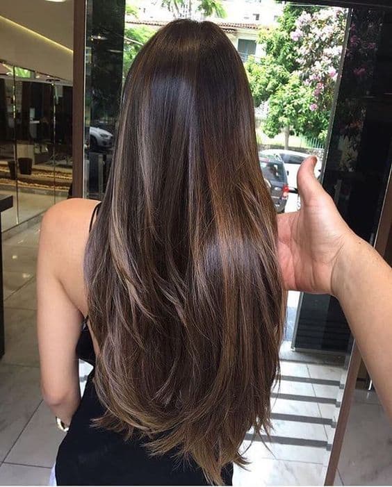 perfect brown long straight hairstyles