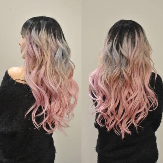 women haircuts short wavy pink color